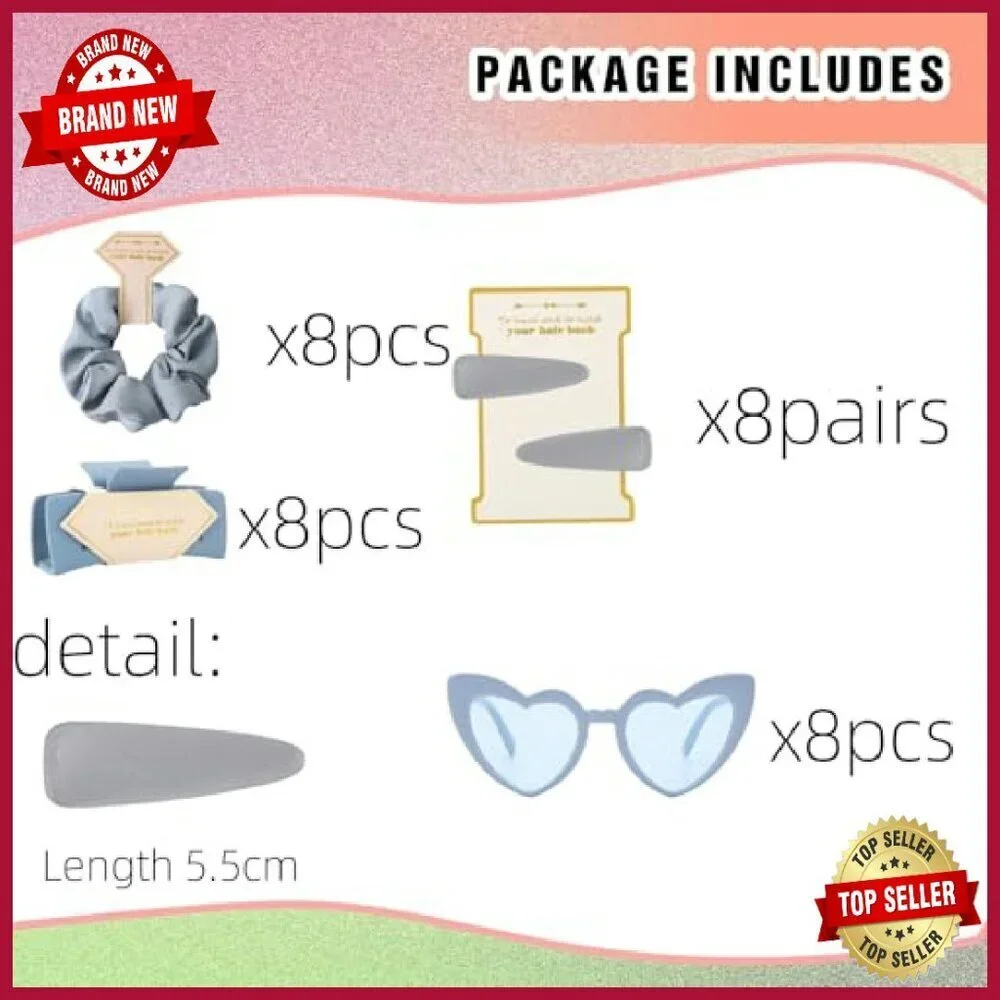 40pc Bridesmaid Hair Claws Scrunchies Sunglasses Wedding Party Favors